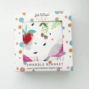 6 Layers Bamboo Swaddle Blanket - Georgie the Galah by Suki McMaster