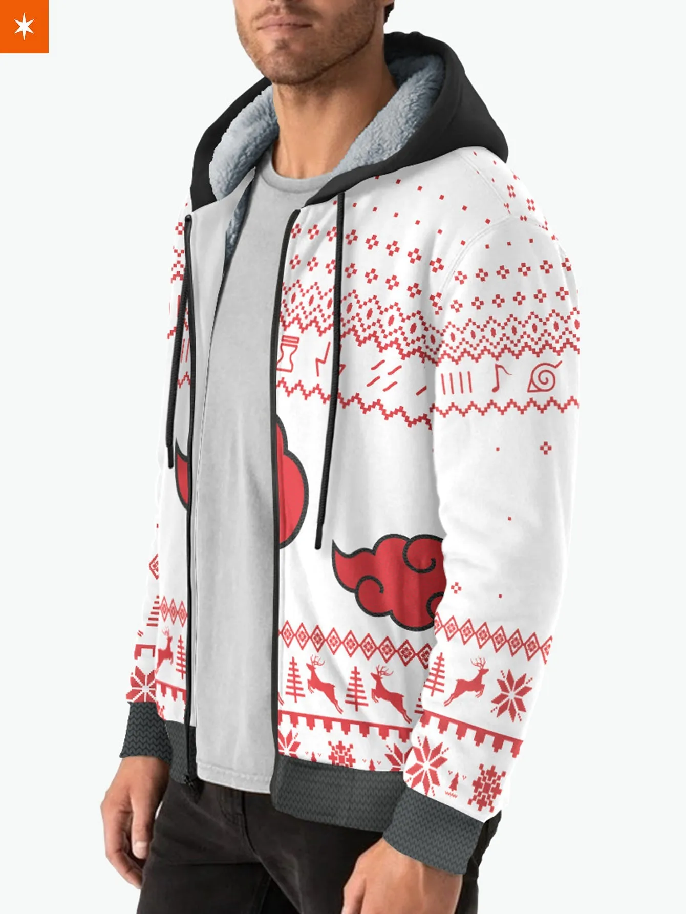 Akatsuki White Christmas Velvet Hoodie