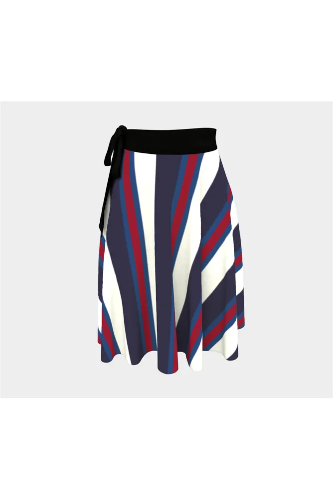 Anaglyph Striped Wrap Skirt