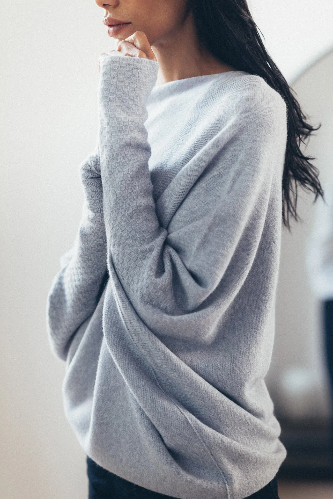 Asymmetric Draped | Light Grey