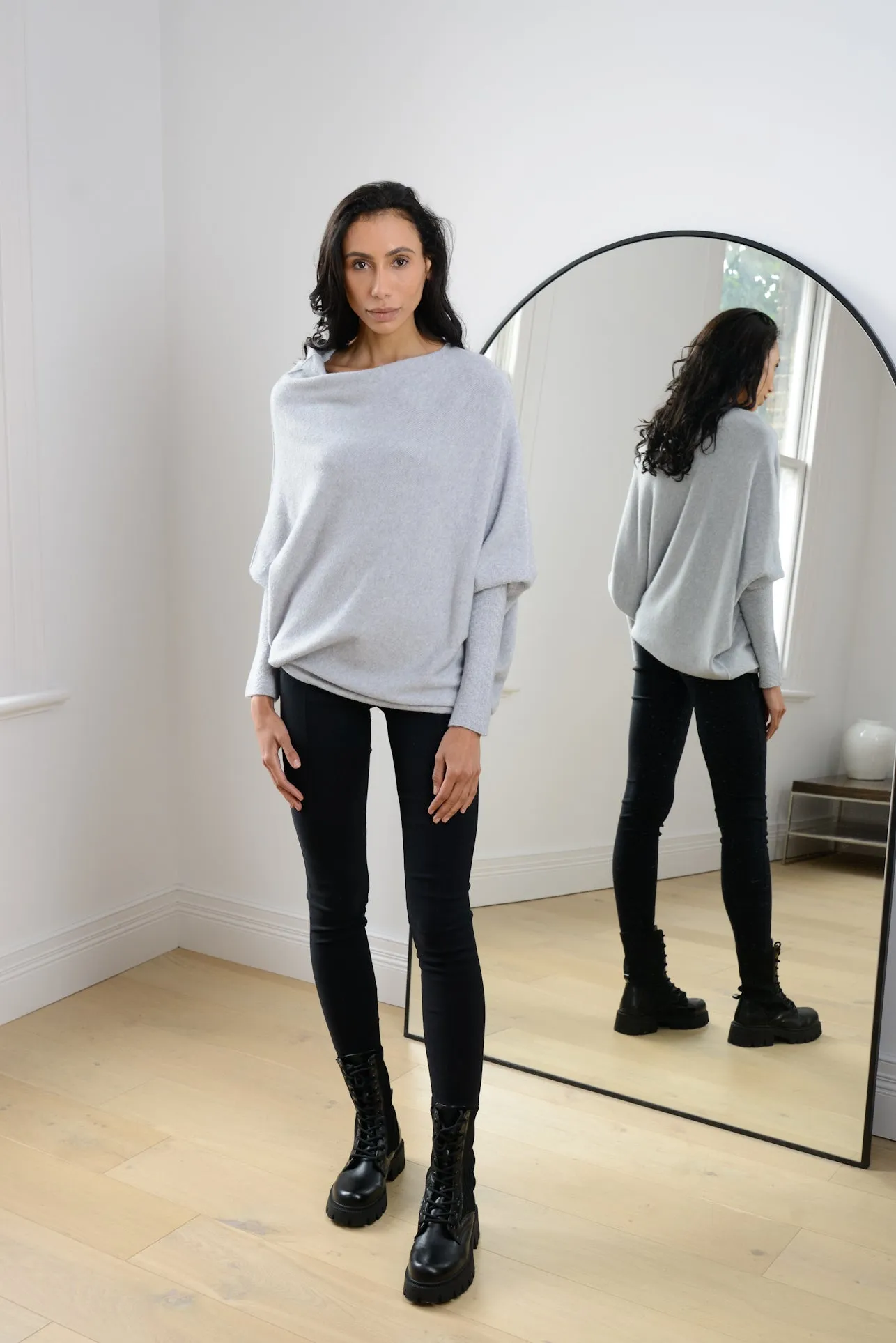 Asymmetric Draped | Light Grey