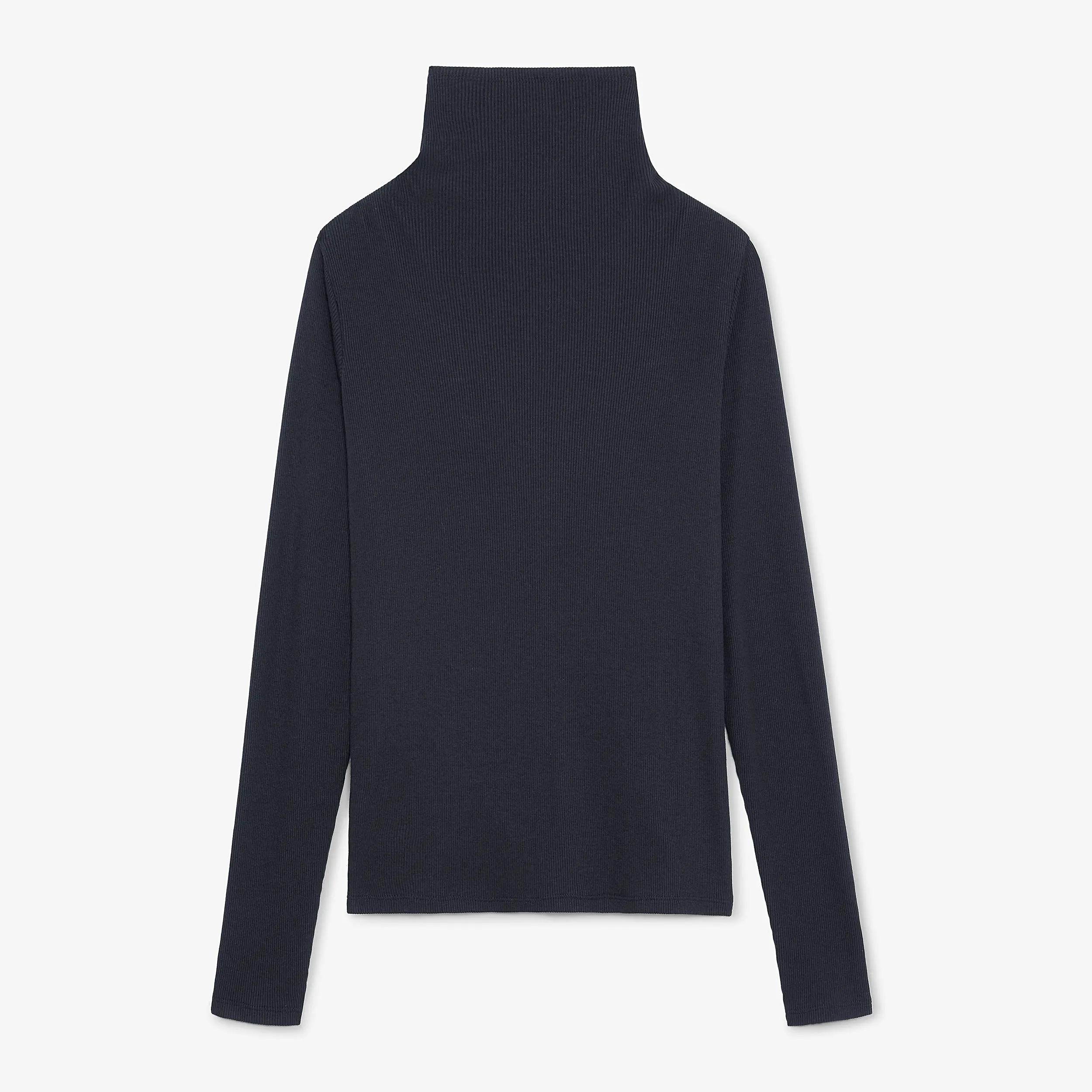 Axam Turtleneck - Organic Ribbed Pima Cotton :: Dark Navy