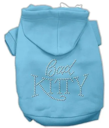 Bad Kitty Rhinestud Hoodie Baby Blue L (14)