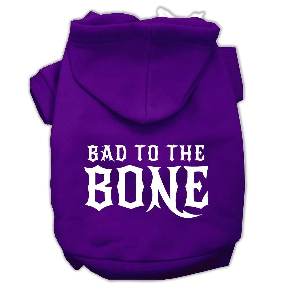 Bad to the Bone Dog Pet Hoodies Purple Size XL (16)