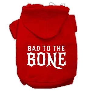 Bad to the Bone Dog Pet Hoodies Red Size Lg (14)