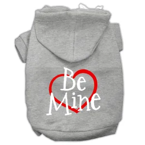 Be Mine Screen Print Pet Hoodies Grey Size Xl (16)