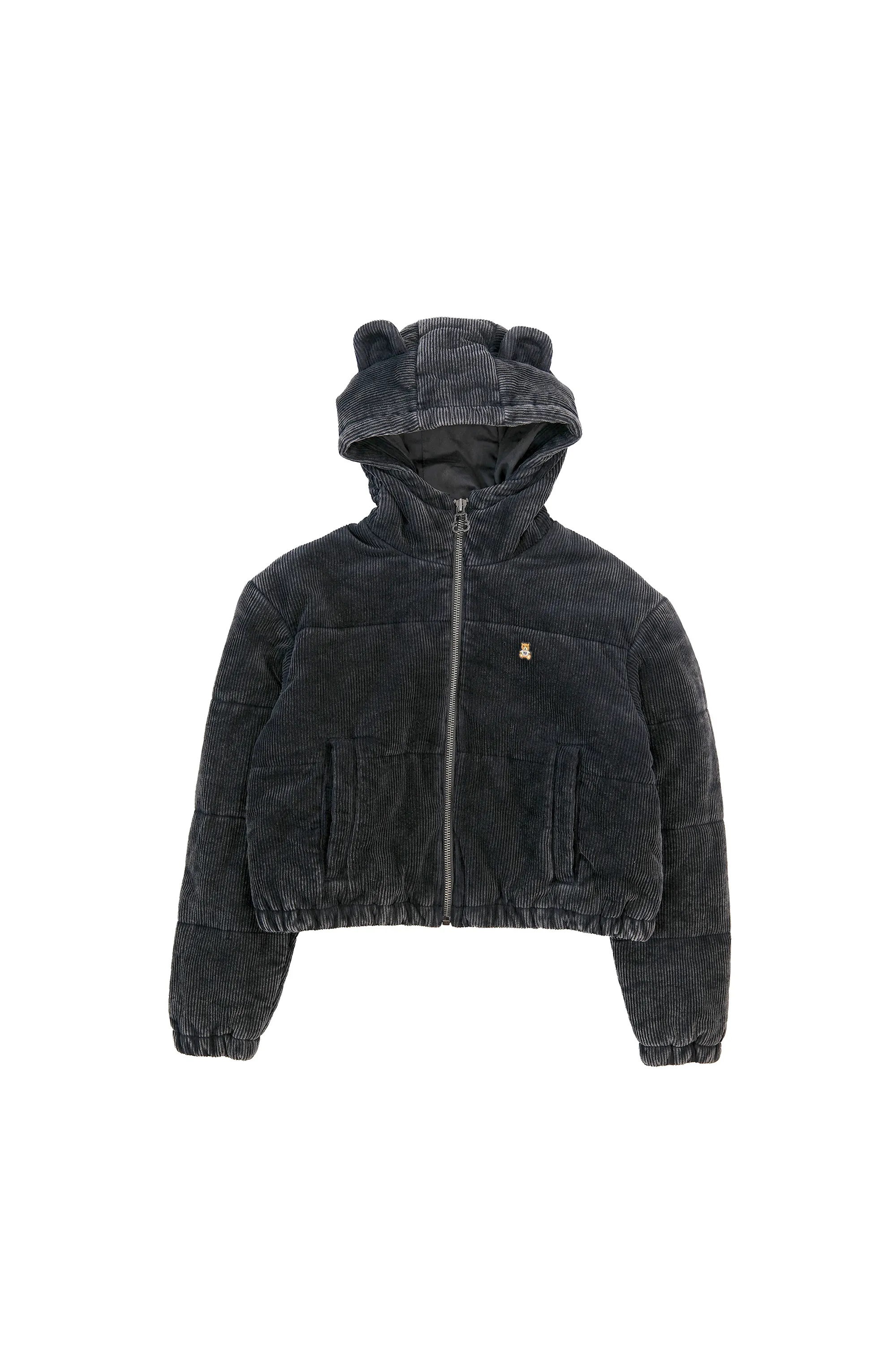 Bear Ear Crop Puffer Jacket