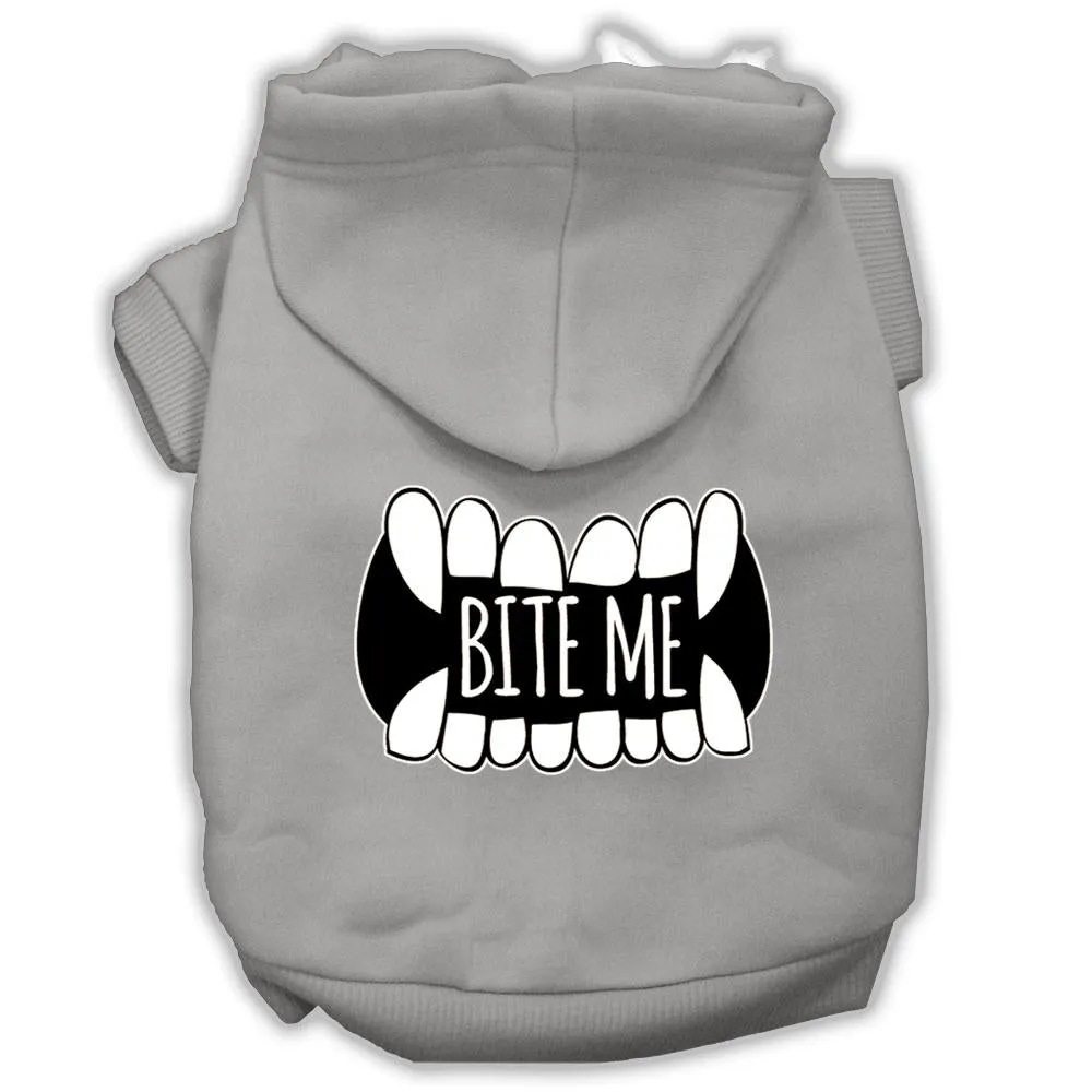 Bite Me Screenprint Dog Hoodie Grey Xxl (18)