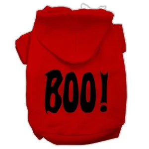 BOO! Screen Print Pet Hoodies Red Size XL (16)