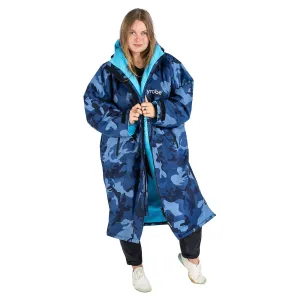 Dryrobe Advance Long Sleeve Changing Robe - Blue Camo / Blue