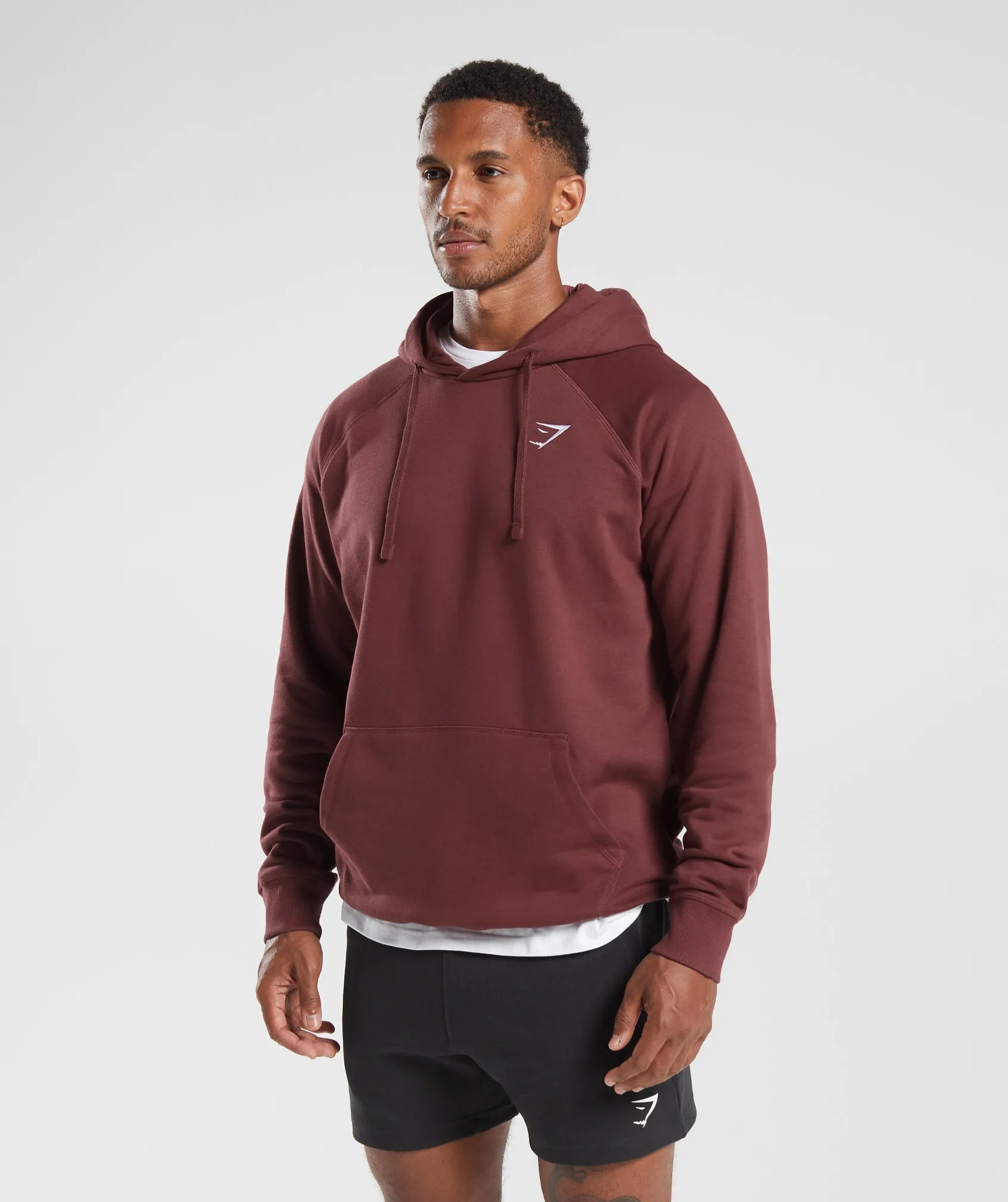 Gymshark Crest Hoodie - Washed Burgundy