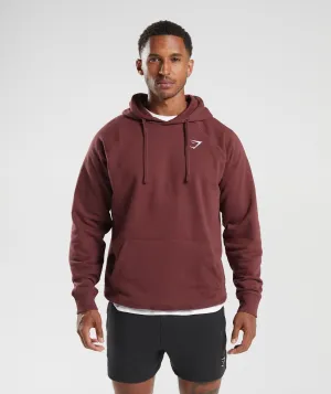 Gymshark Crest Hoodie - Washed Burgundy