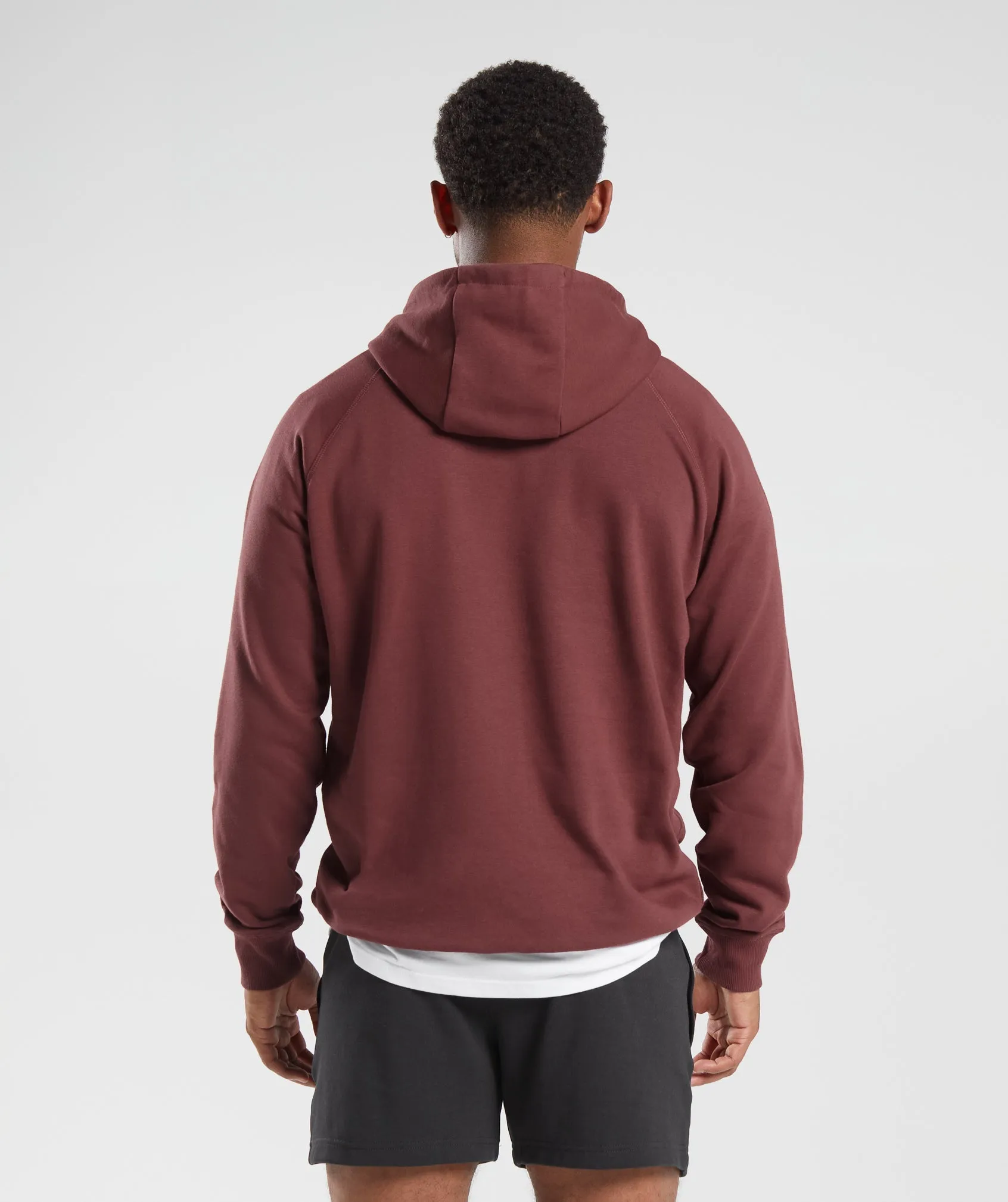 Gymshark Crest Hoodie - Washed Burgundy