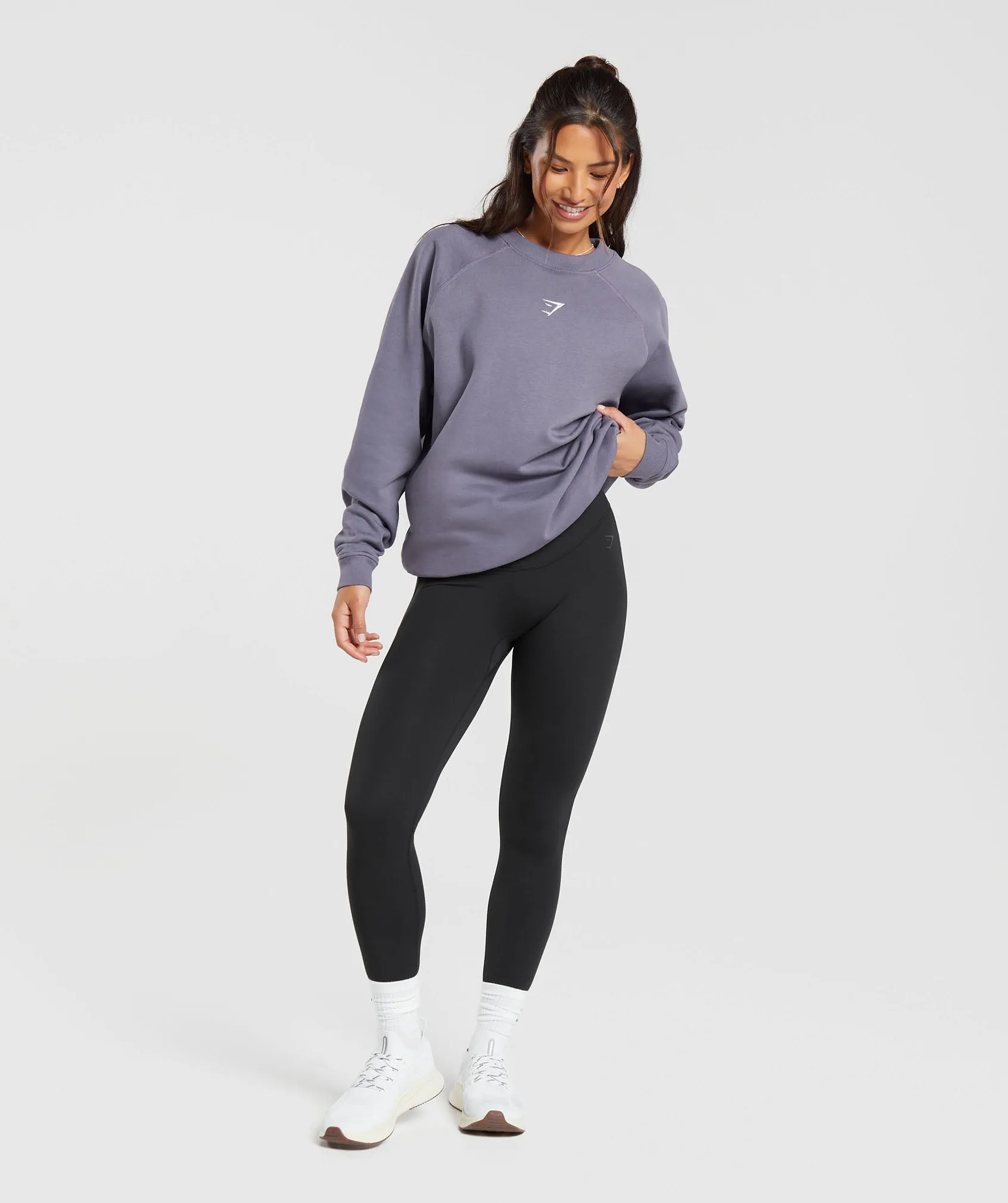 Gymshark Training Oversized Fleece Sweatshirt - Dewberry Purple