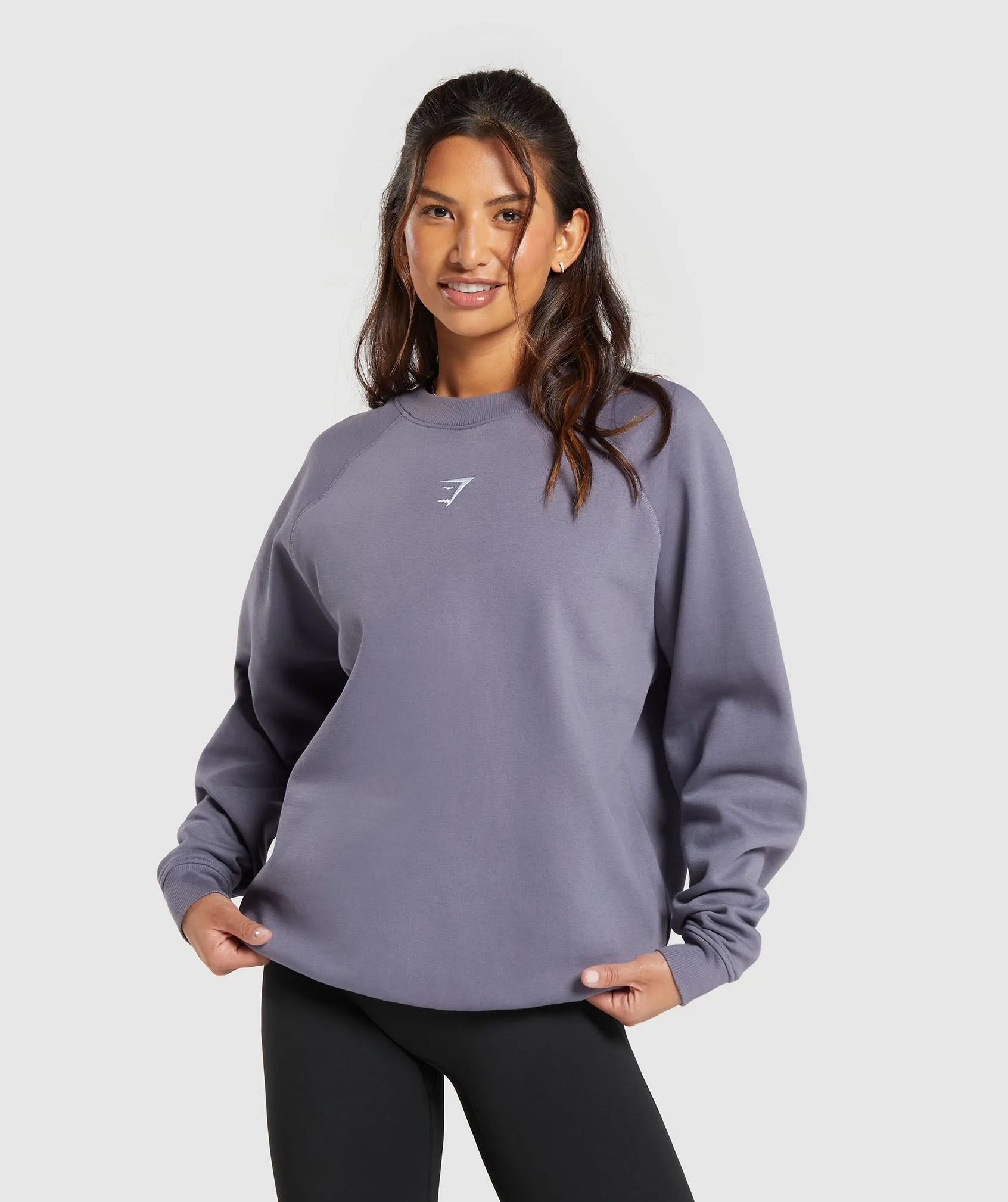 Gymshark Training Oversized Fleece Sweatshirt - Dewberry Purple