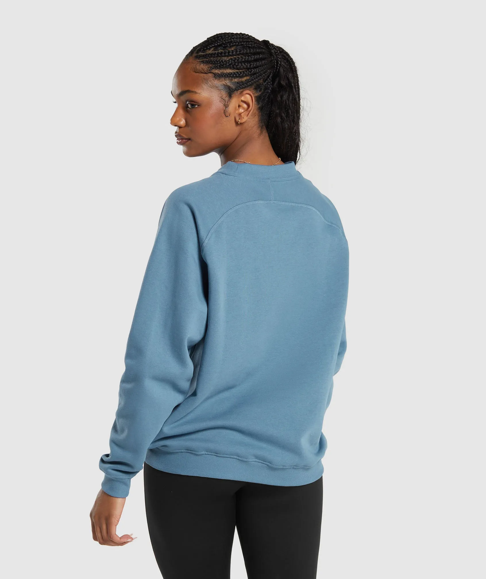 Gymshark Training Oversized Fleece Sweatshirt - Faded Blue