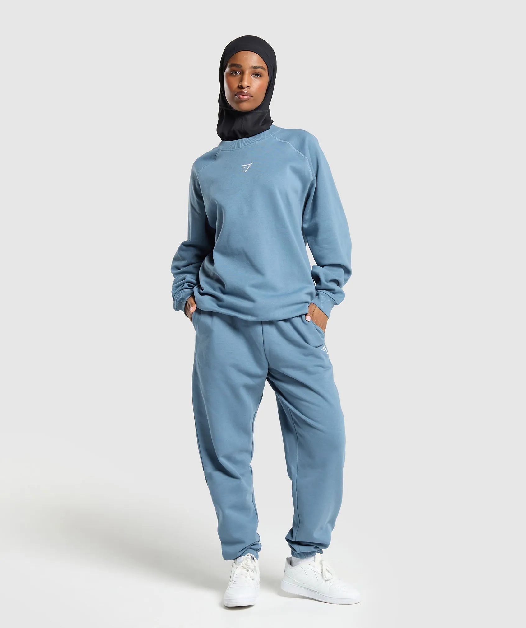 Gymshark Training Oversized Fleece Sweatshirt - Faded Blue