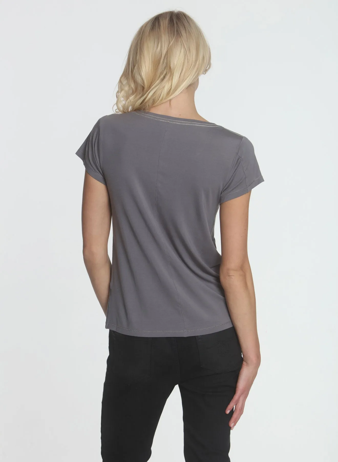 Harper Pocket Vee - Deep Taupe