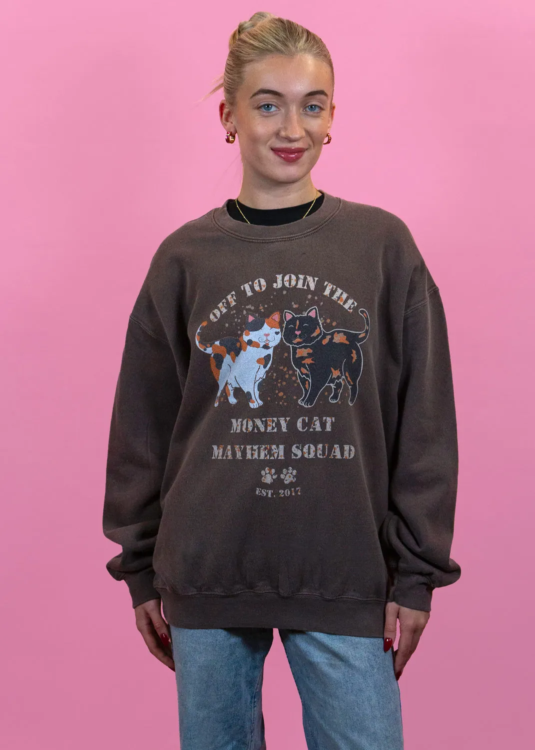 Home of Rainbows - Money Cat Tortie Sweater