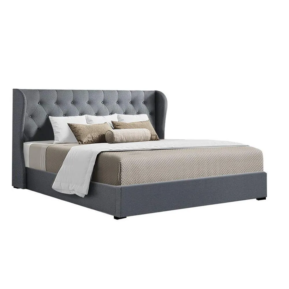 King Premium Package | Elouera Bed Grey, Luna Series Euro Top Mattress (Medium Firm) & Bamboo Mattress Topper!