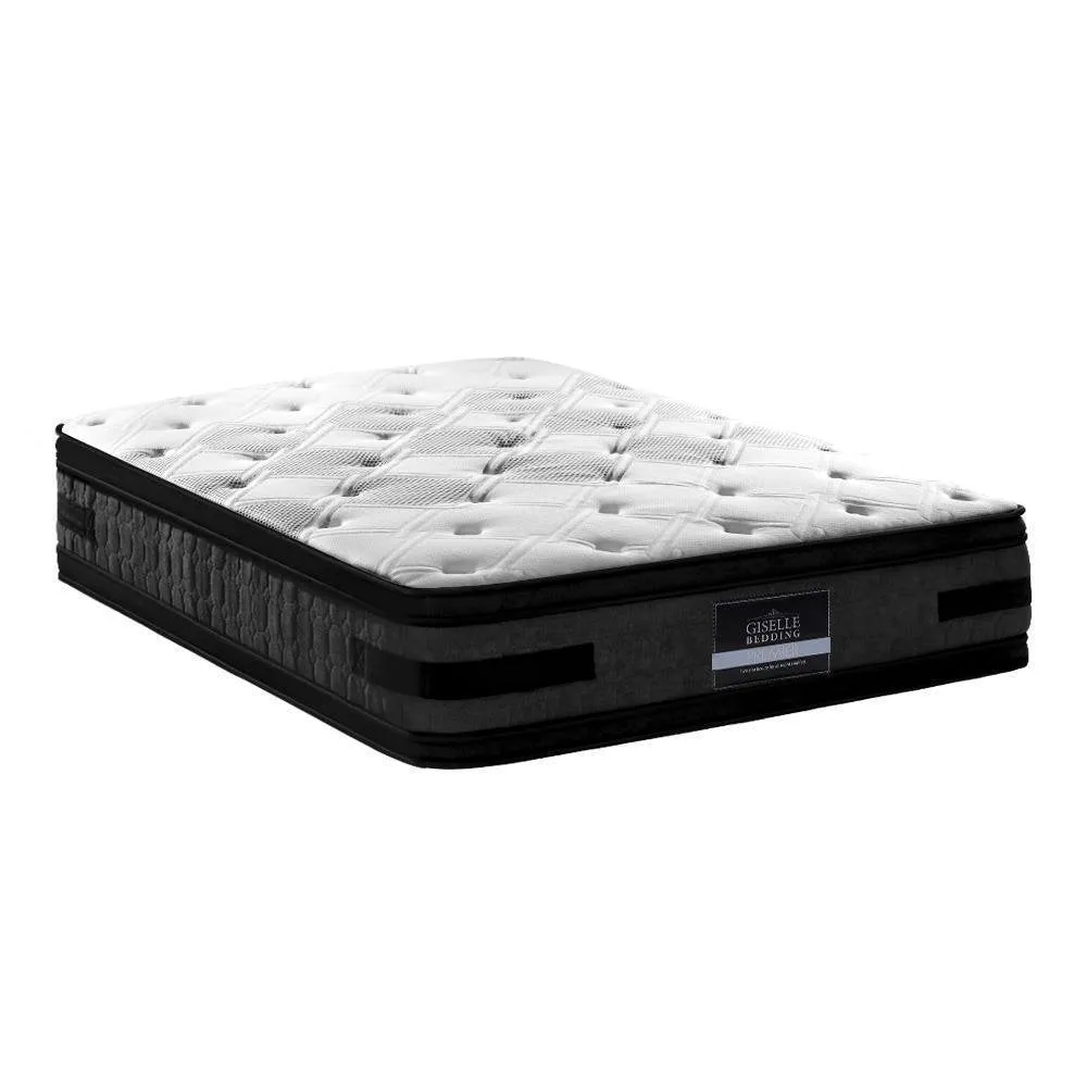 King Premium Package | Henley LED Bed Black, Luna Series Euro Top Mattress (Medium Firm) & Bamboo Mattress Topper!