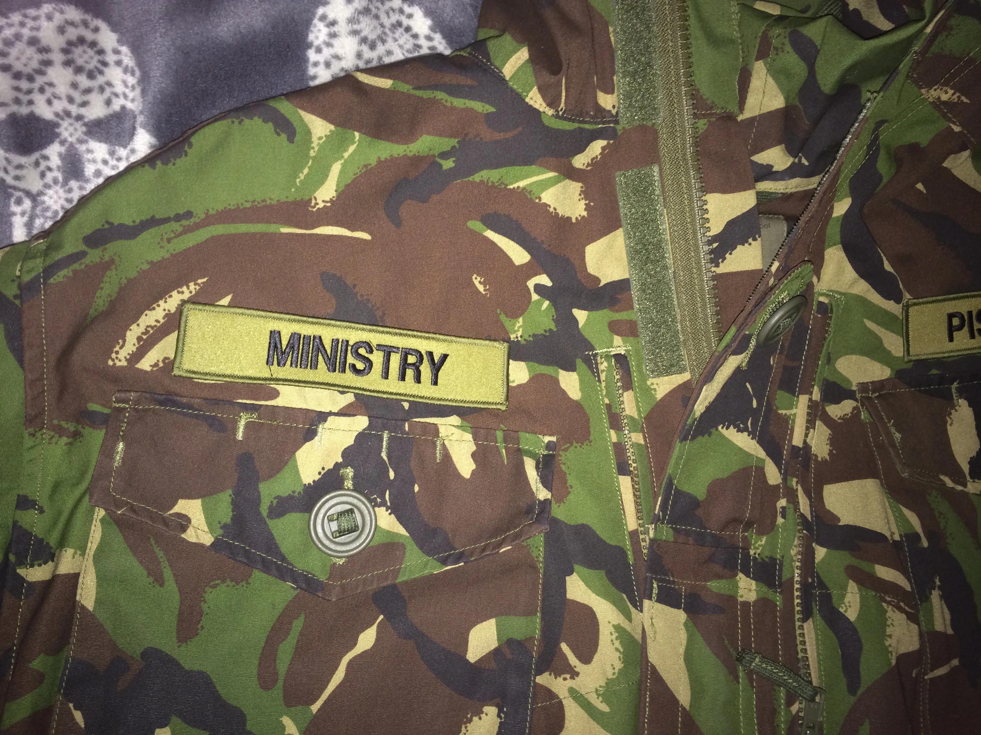 Ministry Piss Army Camouflage Woodland DPM Jacket Filth Pig Industrial Metal