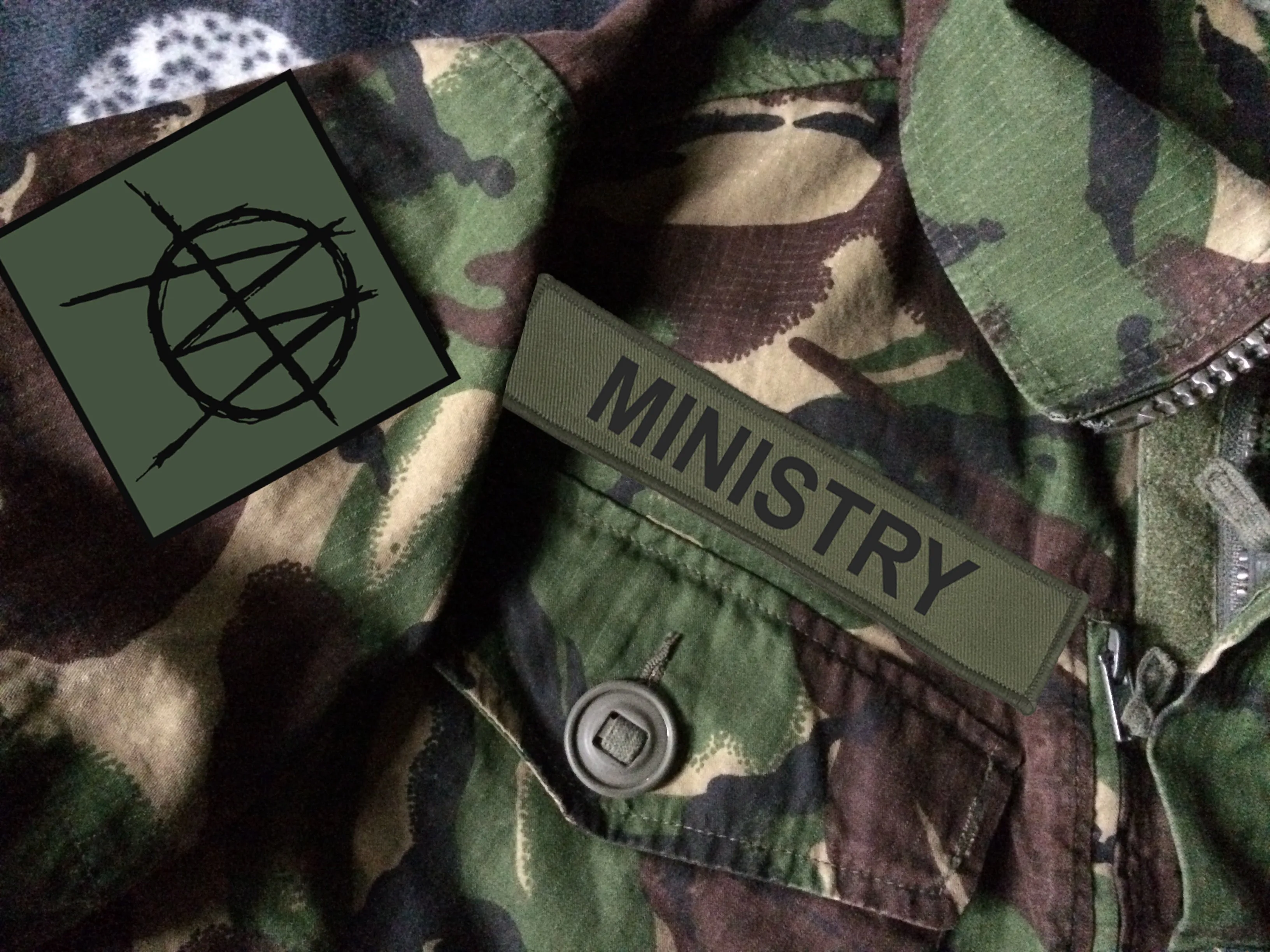 Ministry Piss Army Camouflage Woodland DPM Jacket Filth Pig Industrial Metal