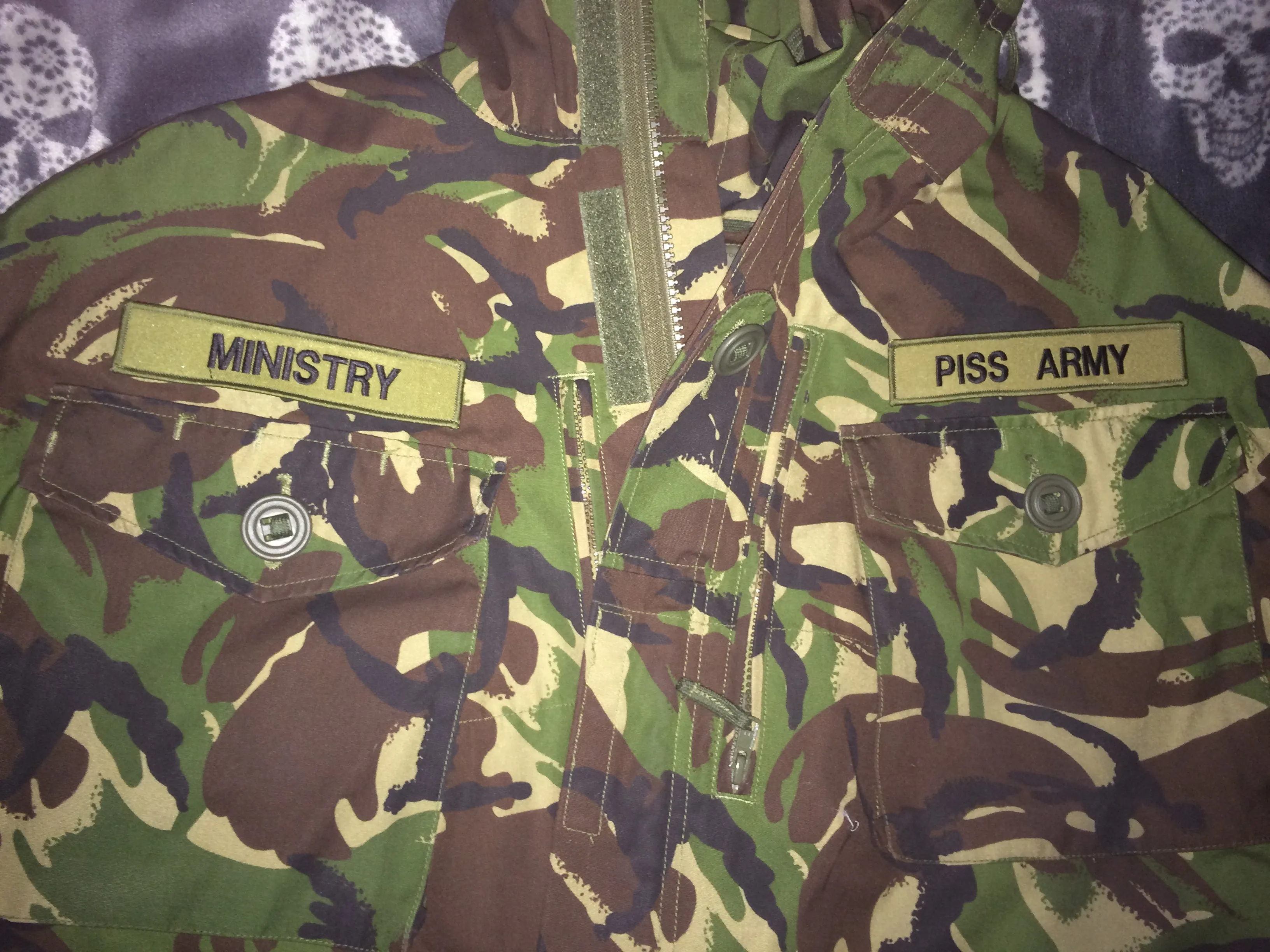 Ministry Piss Army Camouflage Woodland DPM Jacket Filth Pig Industrial Metal