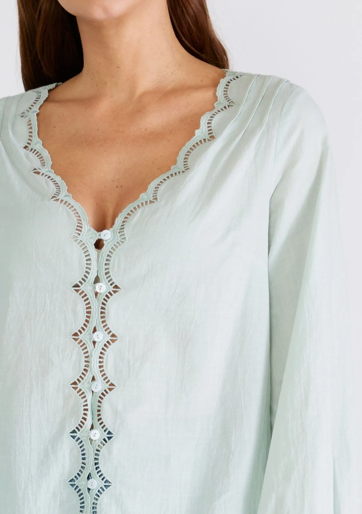 Paola Lace Trim Blouse