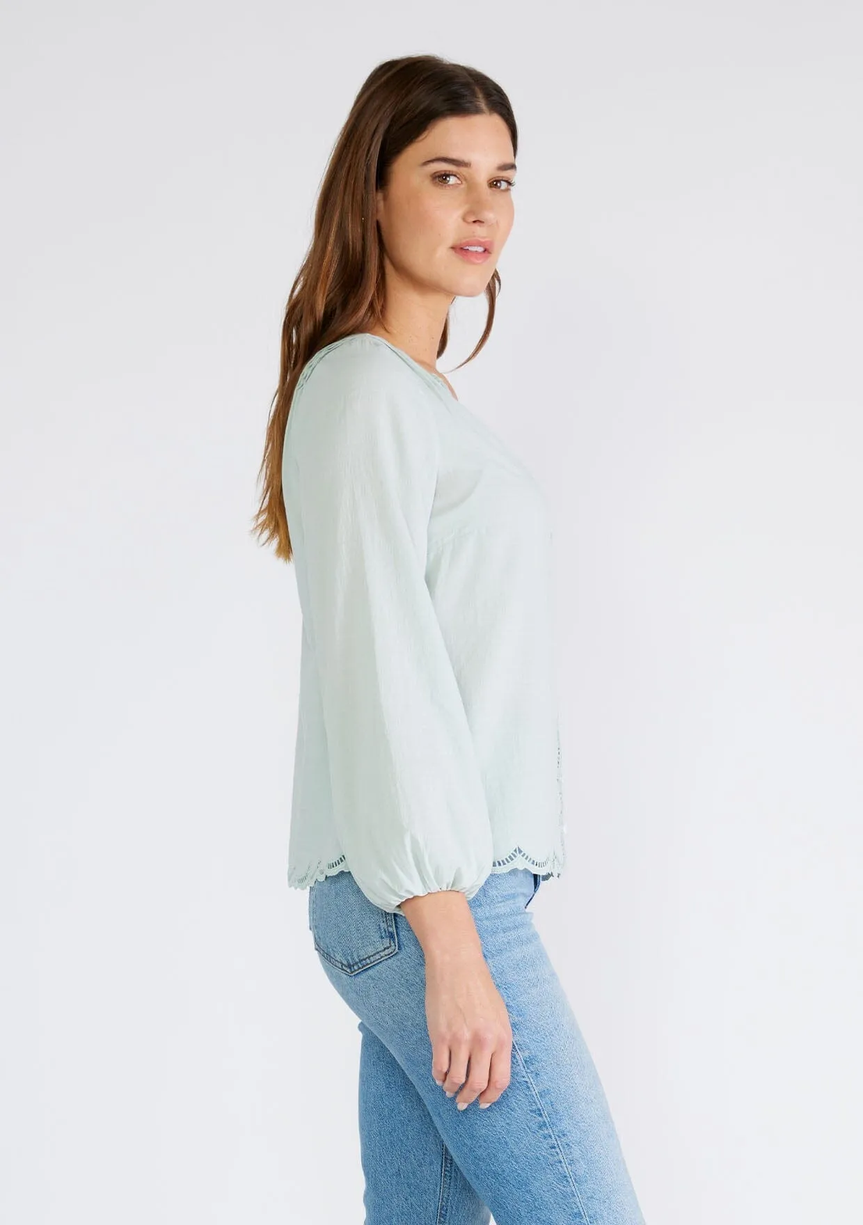 Paola Lace Trim Blouse