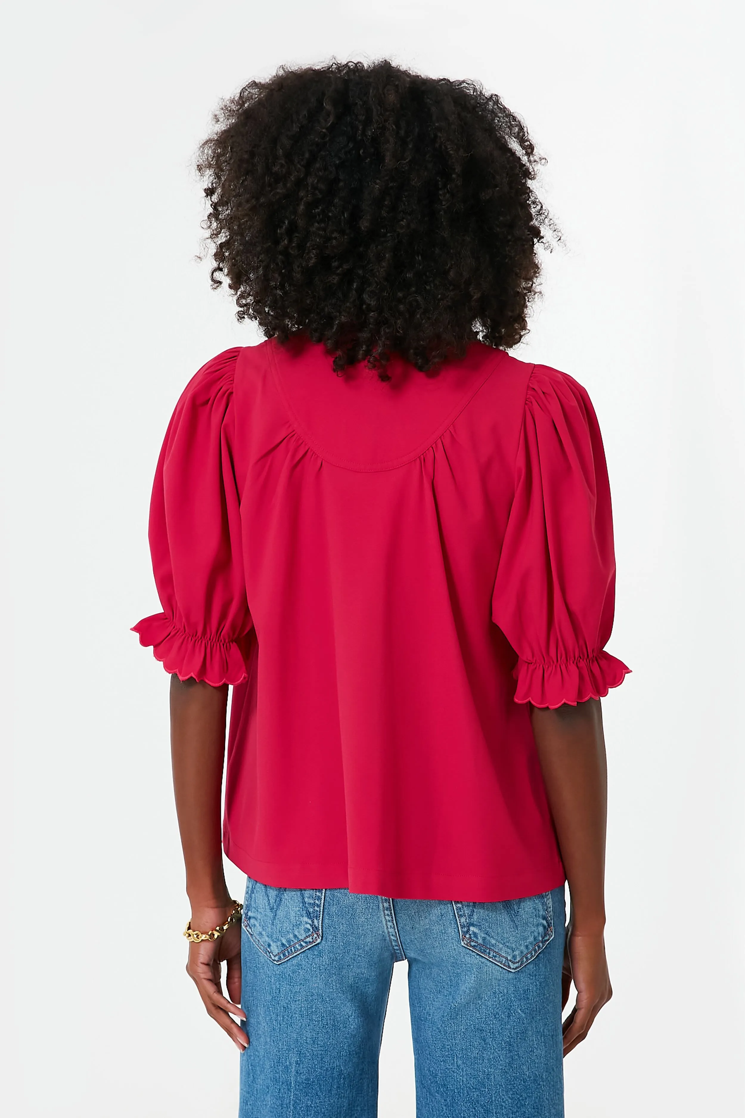 Raspberry Selena Blouse