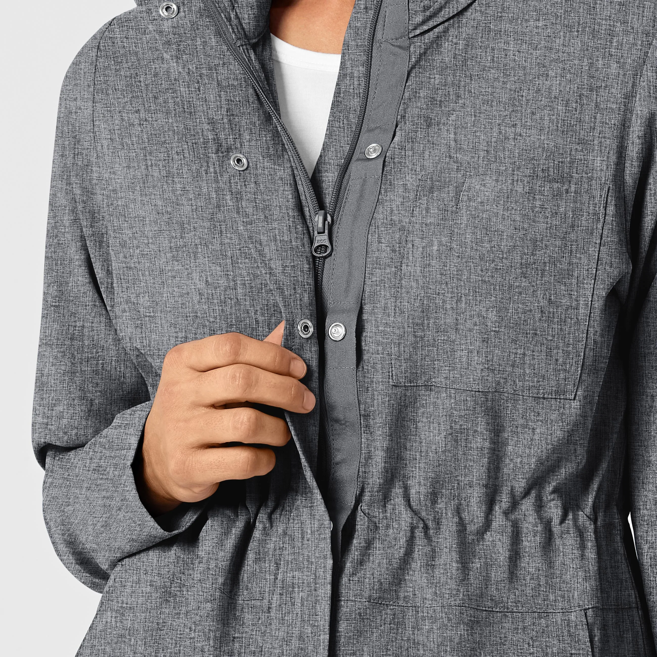 RENEW Women's Convertible Hood Fashion Jacket - Grey Heather