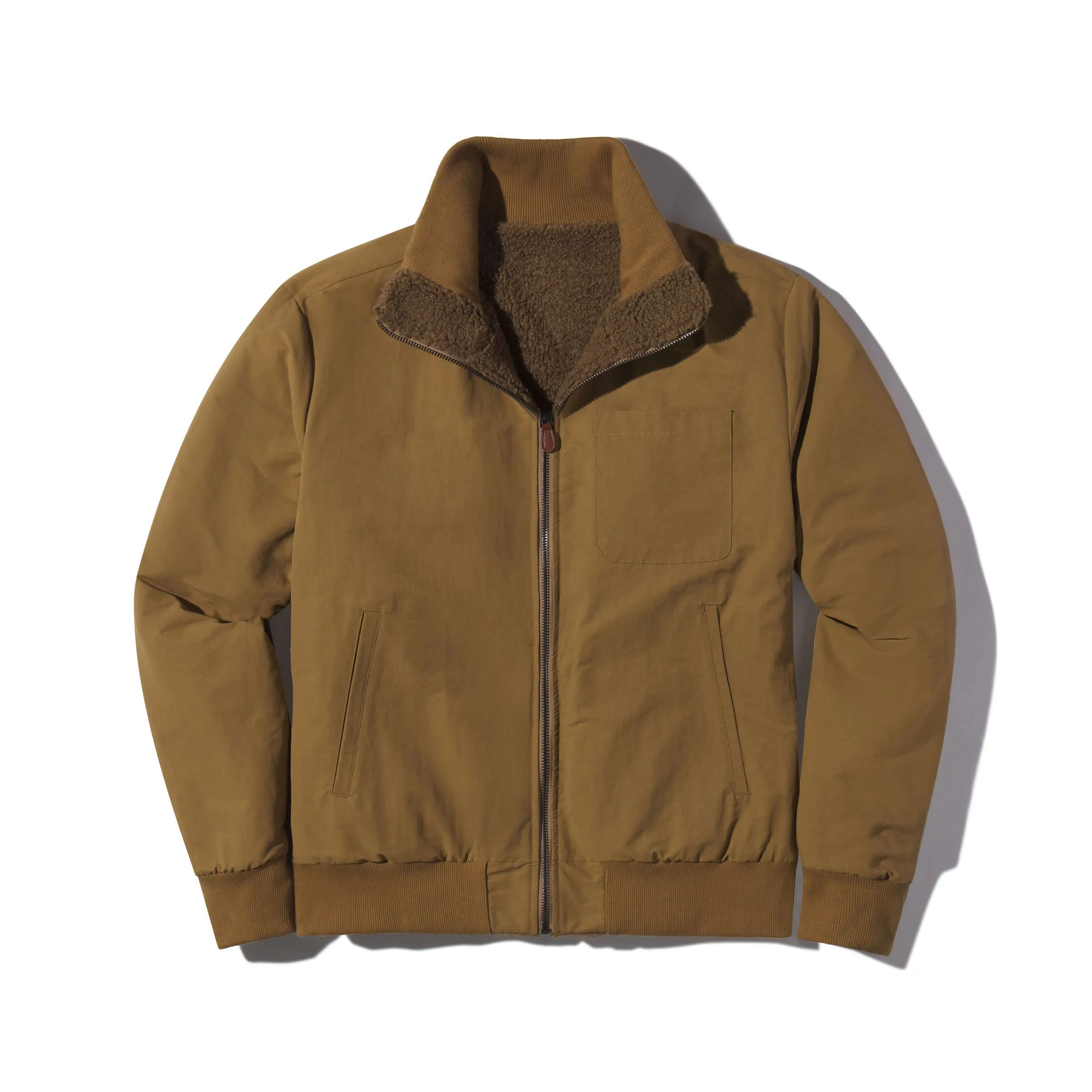 Sherpa Reversible Full Zip Jacket  - Canteen