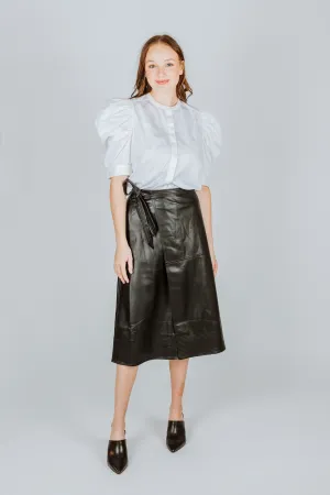 Simkhai Bia Vegan Leather Wrap Skirt