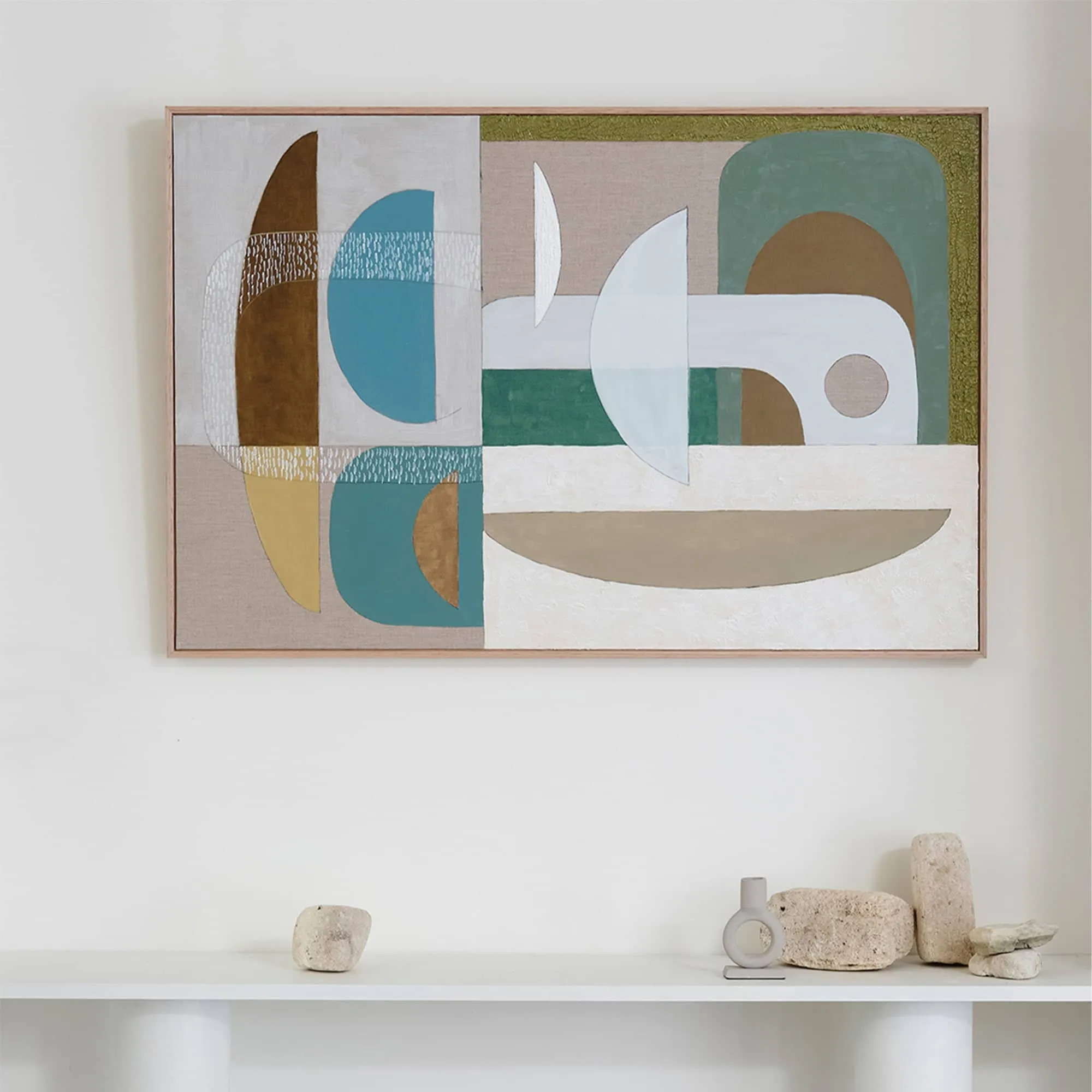 Stucco Glaucous Canvas Print 150cm x 100cm