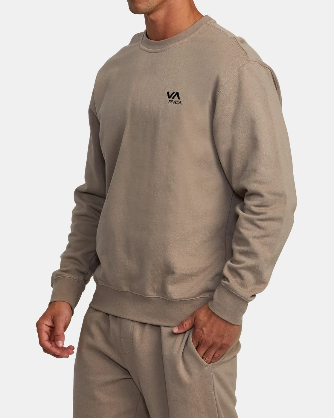 VA Essential Crewneck Sweatshirt - Dark Khaki