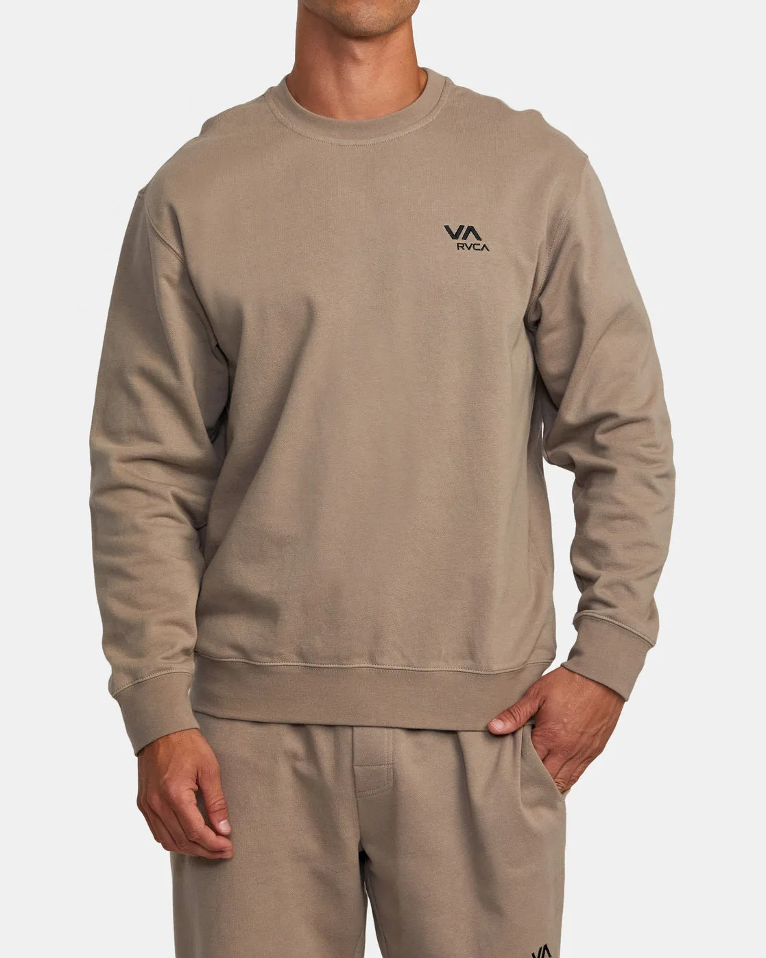 VA Essential Crewneck Sweatshirt - Dark Khaki